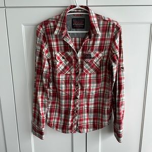 2/$35 Superdry plaid shirt